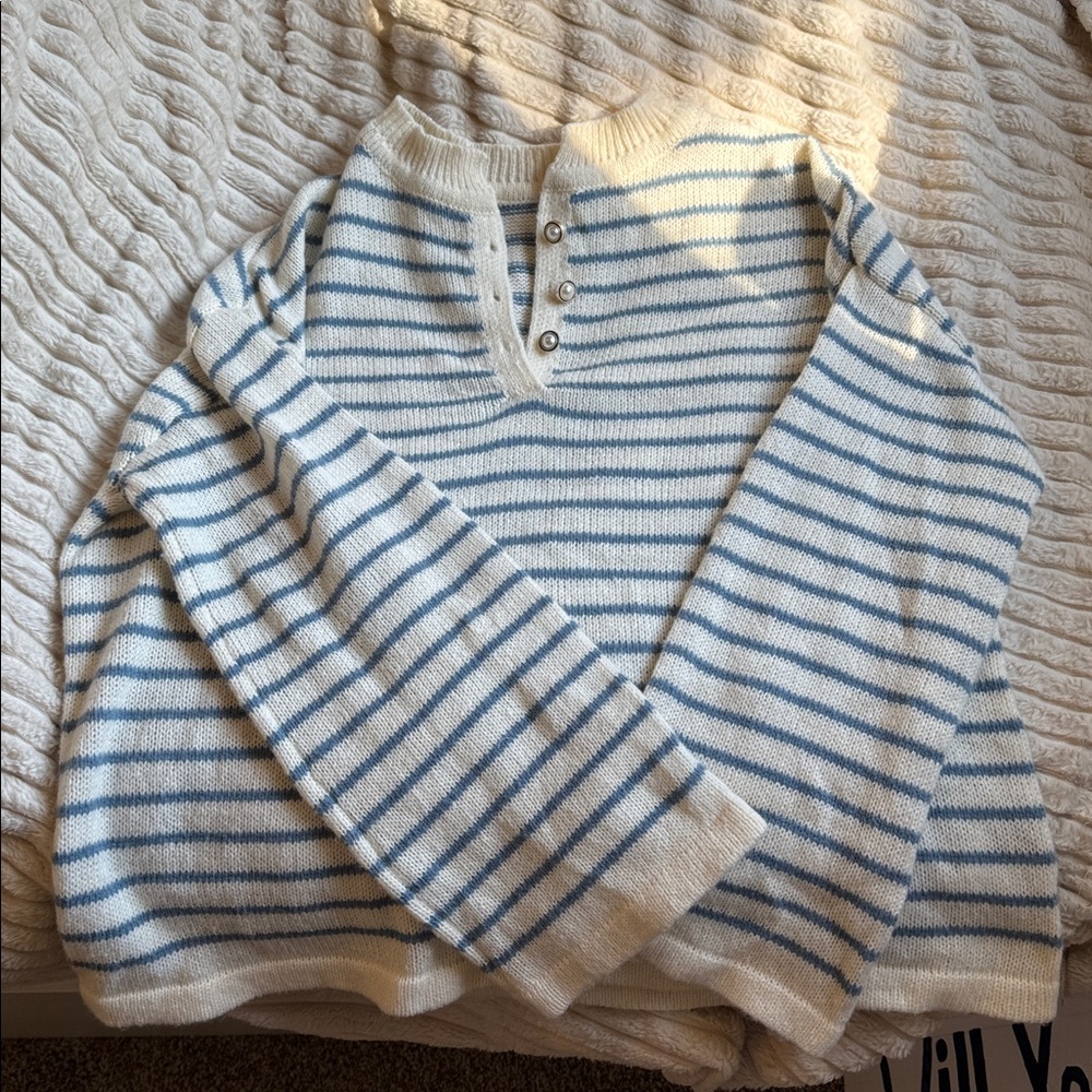 Striped Henley Sweater